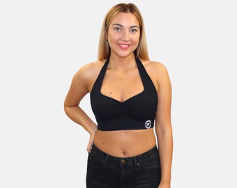 Backless Halter Sports Bra: Padded Workout Yoga Top