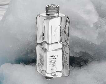 Agua sin gas Fromin Ice Age - Botella de PET de 1 litro (paquete de 8) - Sin BPA