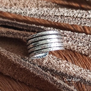 Sterling Silver Ear Cuff | Boho Tribal Non-Pierced Cuff | Ethnic Hippie Style Jewelry | Gift for Her | Helix Wrap Cuff | Minimalist Ear Cuff