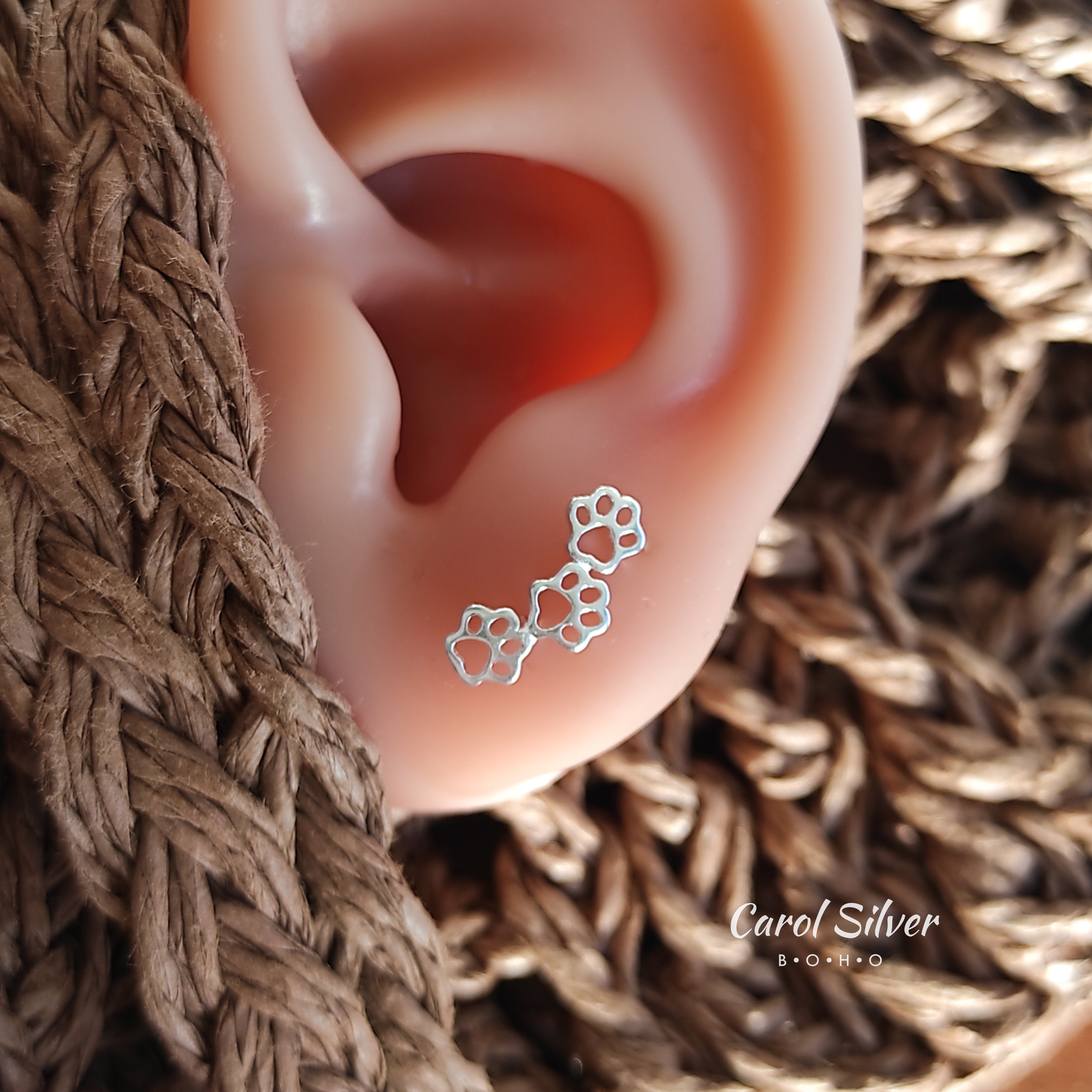 Kawaii Buy Paw Earrings Diamond Online In India - Etsy India