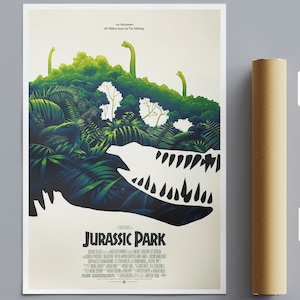 Jurassic Park Rain Forest T-Rex Alternative Movie Poster