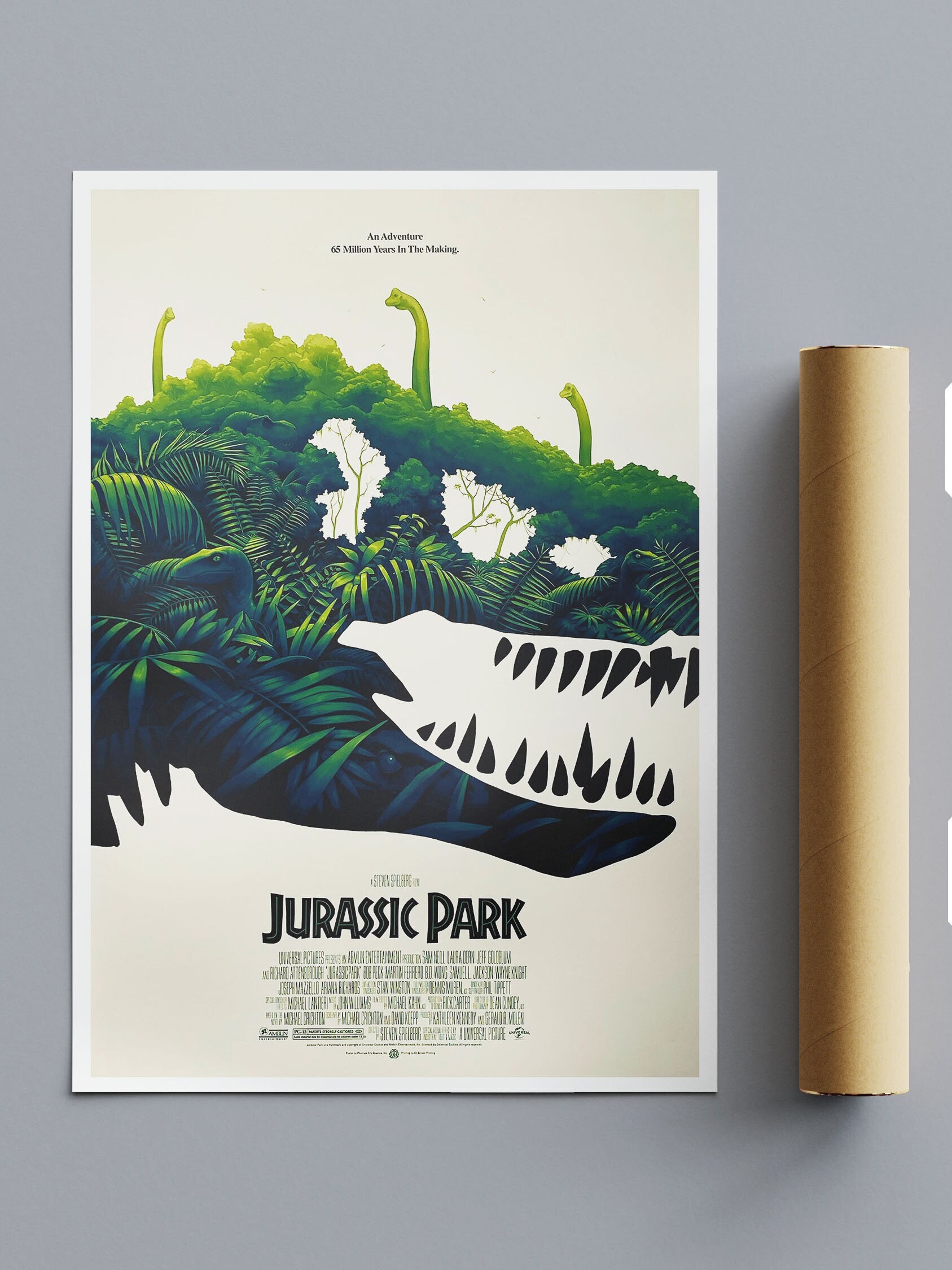 Jurassic Park Rain Forest Trex Alternative Movie Poster Etsy UK
