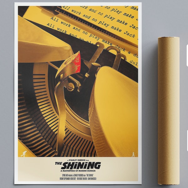 The Shining Bloody Axe Typewriter Alternative Movie Poster