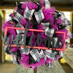 Hot Pink Welcome Wreath