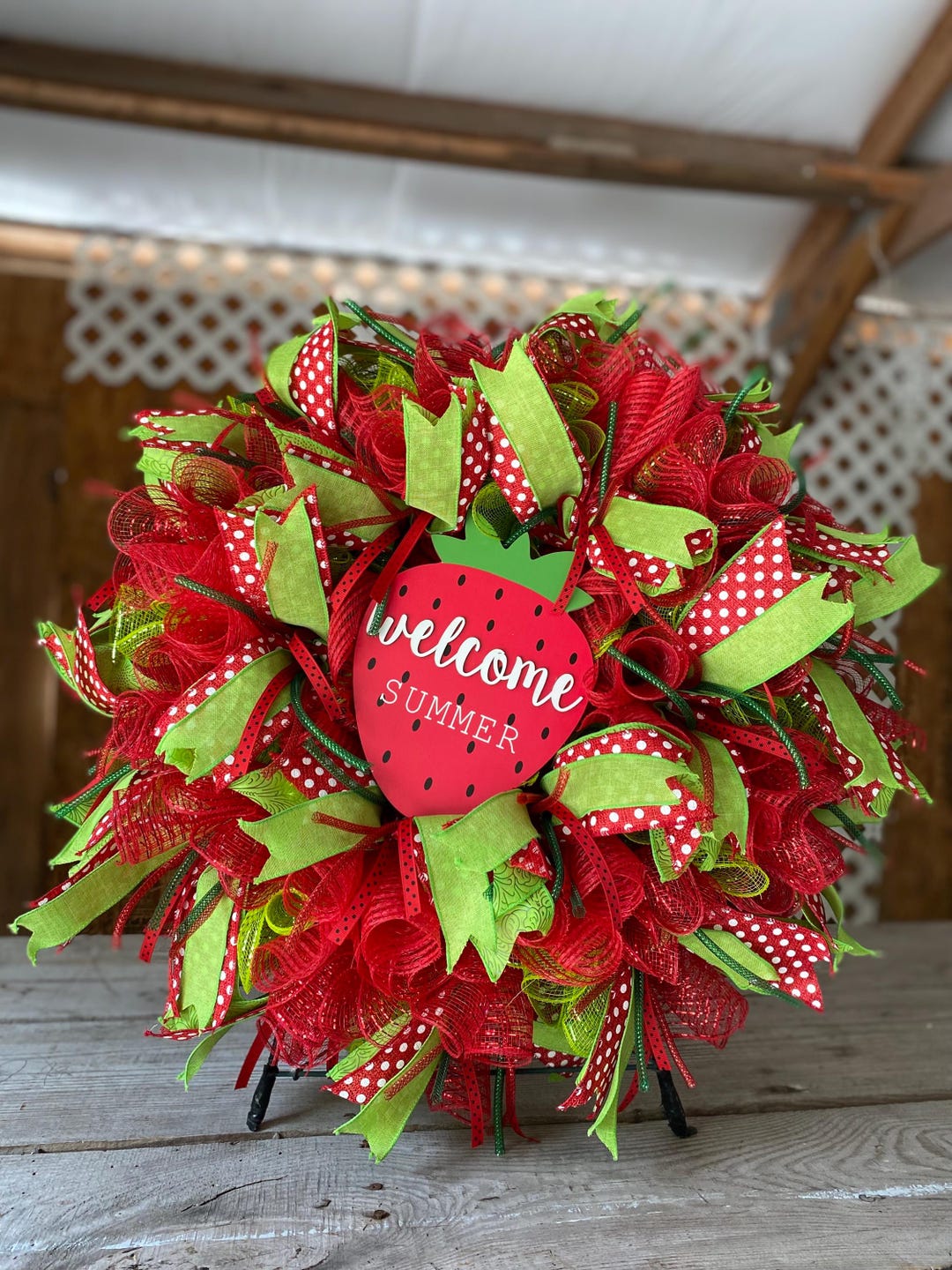 Sweet Strawberry Summer Wreath - Etsy