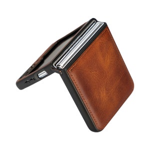 Samsung Galaxy Z Flip 5 Genuine Leather Snap-On Case, Z Flip 5 Back Cover, Galaxy Z Flip 5 Custom Case, Christmas Gift for him and Her