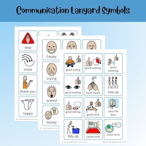 Lot 28 pictogrammes pecs Montessori makaton autisme non verbal  communication