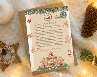 Personalised Santa letter, Father Christmas letter, letter from the North Pole, personalised letter from Santa, editable Santa letter