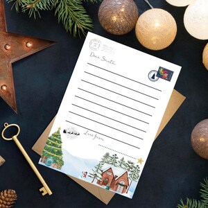 Carta infantil a Papá Noel, Tradicional Papá Noel, Santa Mail, Lista de Papá Noel, para Navidad quisiera, caja de nochebuena