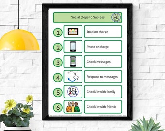 Social visual aids, additional needs communication in print, visual timetable for daily routines, visual resources for home, asd visuals