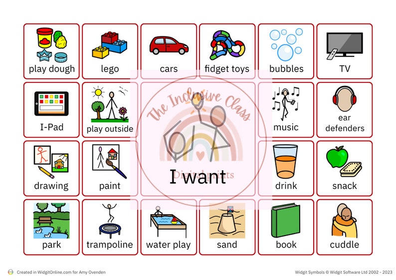 Communication Mat I Want Visual Aids Communication Board Etsy