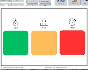Daily routine now and next board, non verbal visual aid flashcards, now next and after communication mat, autism visual aid resources
