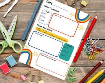 Planificateur scolaire quotidien pour enfants, journal scolaire ayant des besoins spéciaux, éducation SEN, journal quotidien pour les enfants, enregistrement quotidien de la crèche, modèle de planificateur