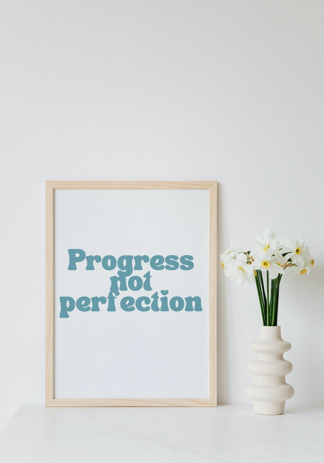 Progress Not Perfection Wall Art, Progress is Progress, Inclusive Wall ...