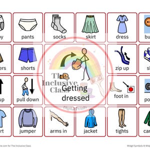 Getting dressed communication aid, non verbal communication, ASD tools and techniques, language support for toddlers, visual aids nonverbal