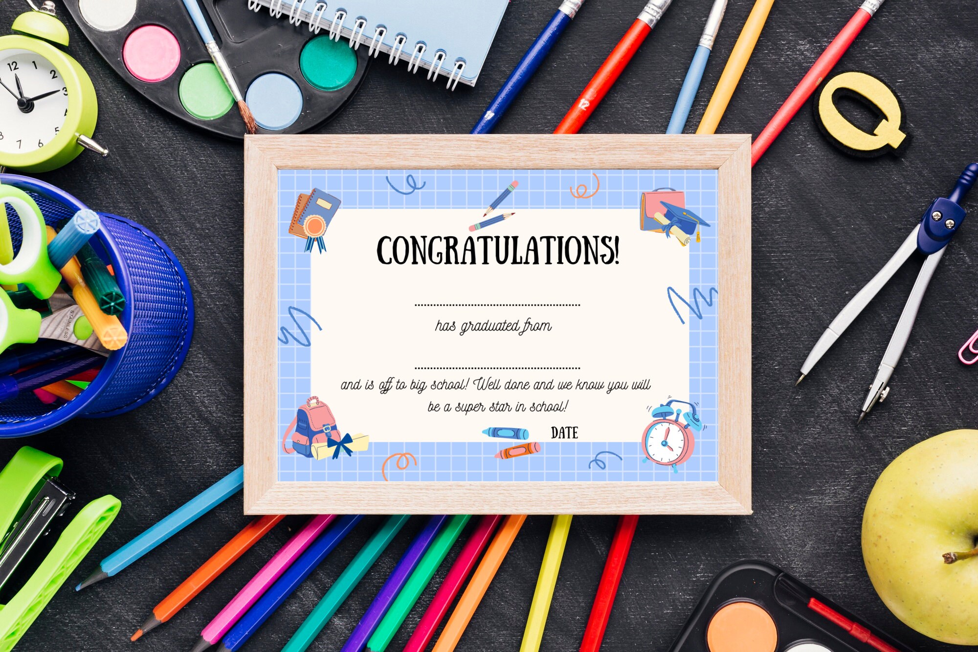 Preschool Graduation Certificate, School Starter Gift, Nursery