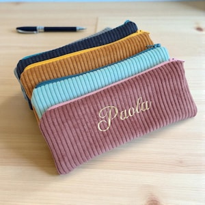 Personalisierbare Schultasche, Federmäppchen, handgemacht in Frankreich, Geburtstagsgeschenk