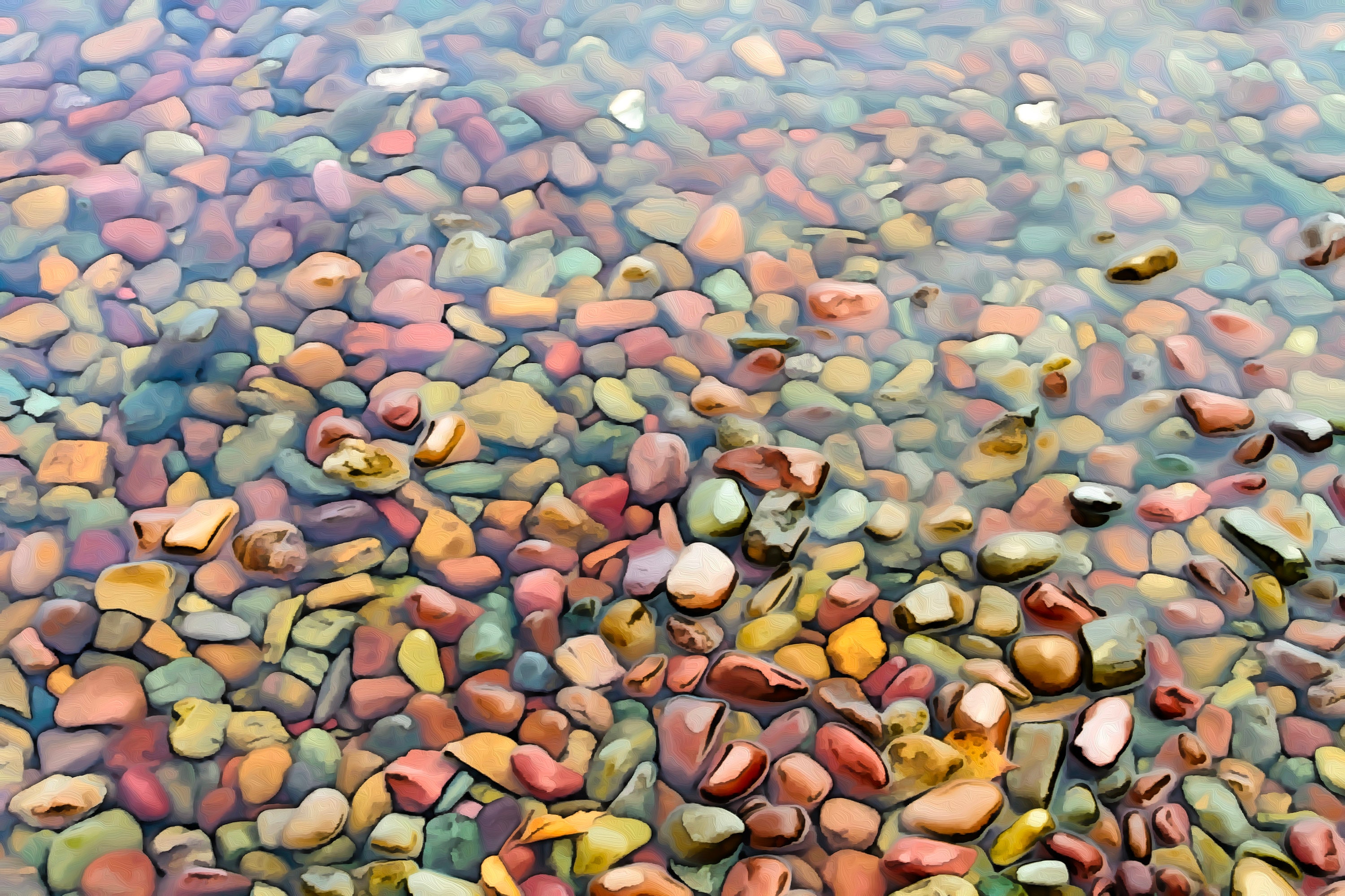 Colorful Rocks of Lake McDonald II