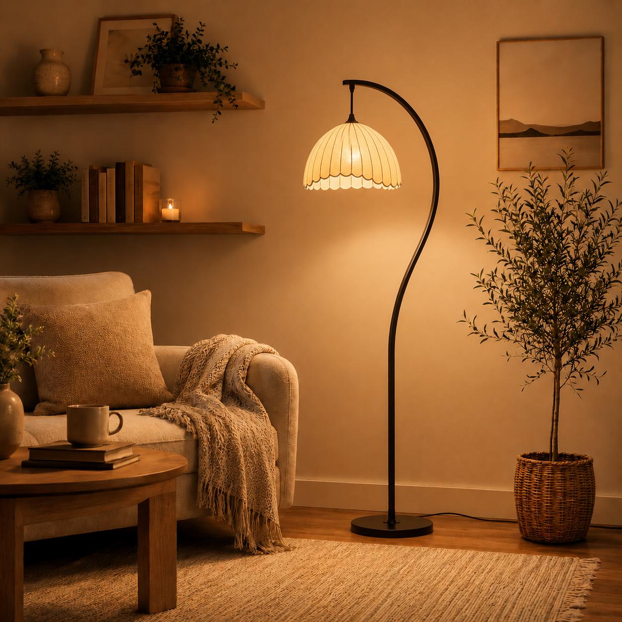 Stoff-Lampenschirm Im Plissee-Design – Beige, 30x30x20,5 Cm – Für Tisch- & Stehlampen, Moderner Look, Einfache Montage Tischlampe Schirm Plissiert
