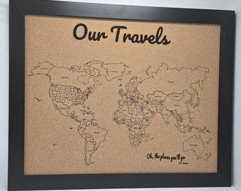 Our World Travels Corkboard