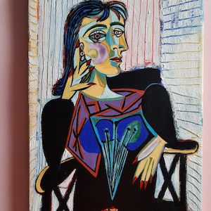 パブロ・ピカソ「ドラ・マールの肖像」1937年、手描き油絵複製