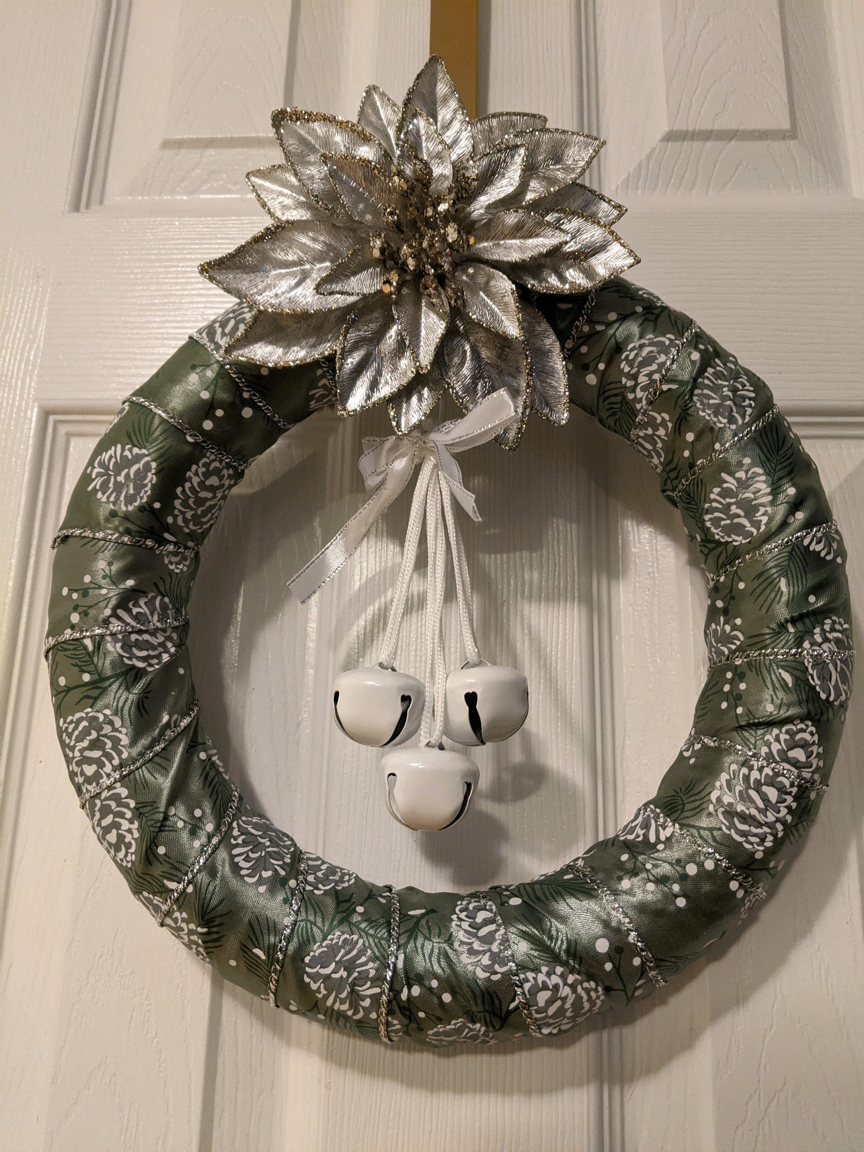 Green and Gold Handmade Christmas Holiday Wreath Etsy