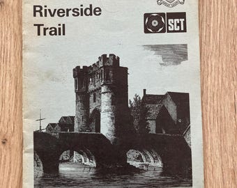 Shrewsbury local history, Shropshire vintage booklet Frankwell Riverside Trail softback circa 1970 s tourism guide