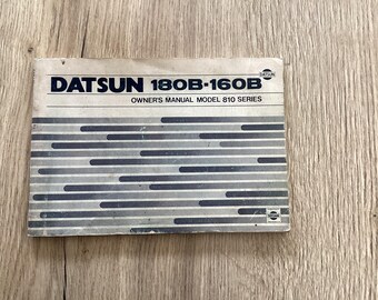 Vintage Datsun 180B 160B bluebird 1978 owners manual Model 810 series