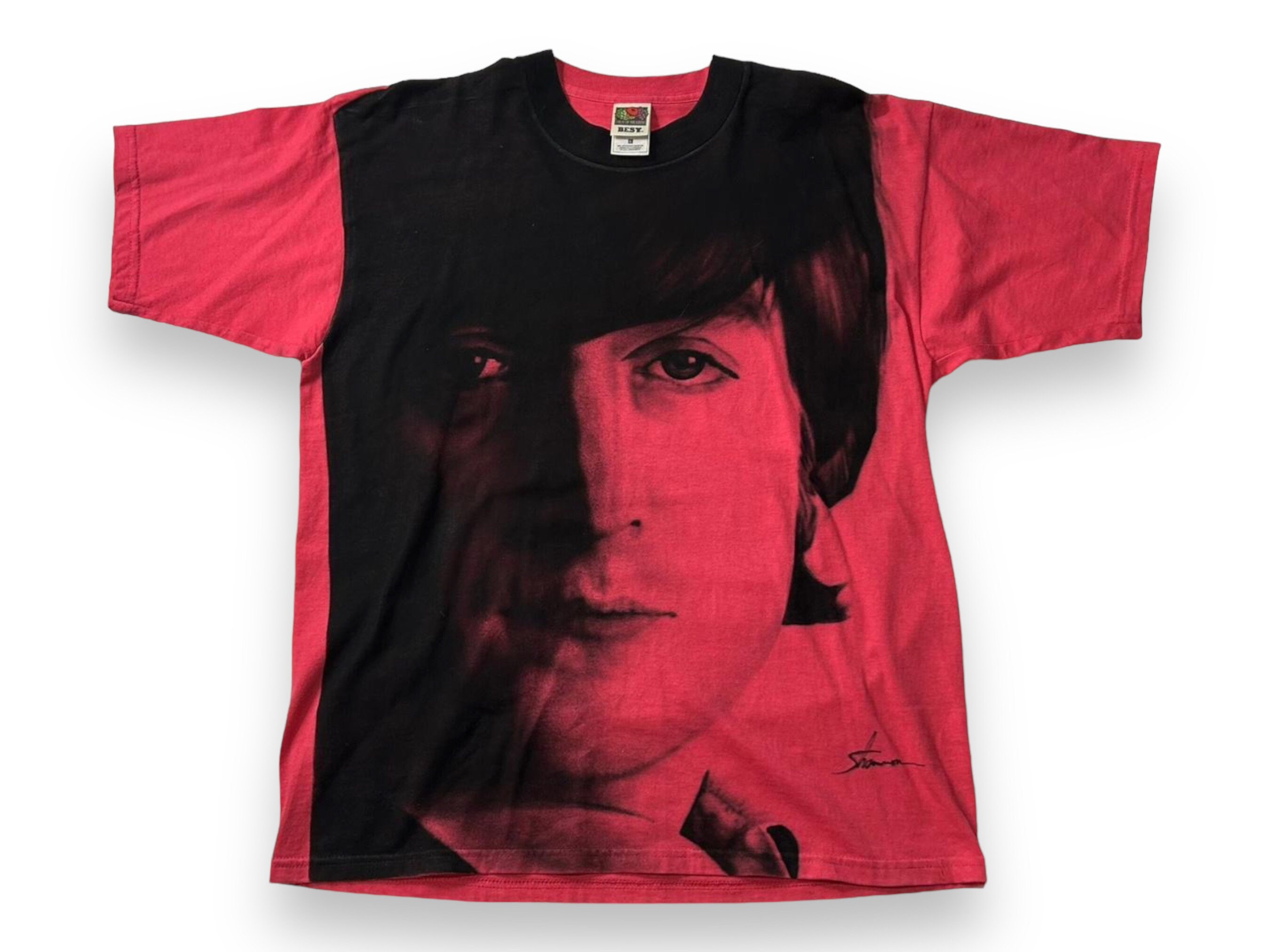 Vintage 1990s Fruit of the Loom Pink and Black John Lennon Vintage 1990s Fruit of the Loom Pink and Black John Lennon