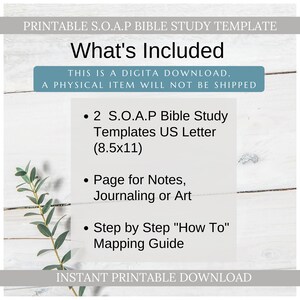 Printable Bible Study S.O.A.P Templates With 2 Different Layouts, a ...