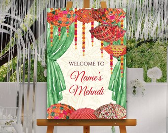 Mehndi Welcome Signs, Mehendi Signs, Umbrella Desi Decor, Mehndi Sign, Indian Decor Sign, Mendhi Umbrella, Henna Sign, Mehendi Welcome