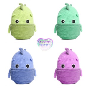 Monster Häkelmuster, Häkelanleitung, Amigurumi PDF in Englisch, Häkeltiere