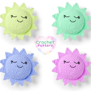 Crochet Sun Pillow Pattern , Sun Pillow Amigurumi, Crochet pattern