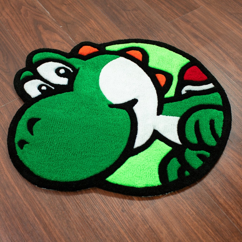 Yoshi Custom Rug Super Mario Rug Custom Rug Tufted Yoshi Gift Hand