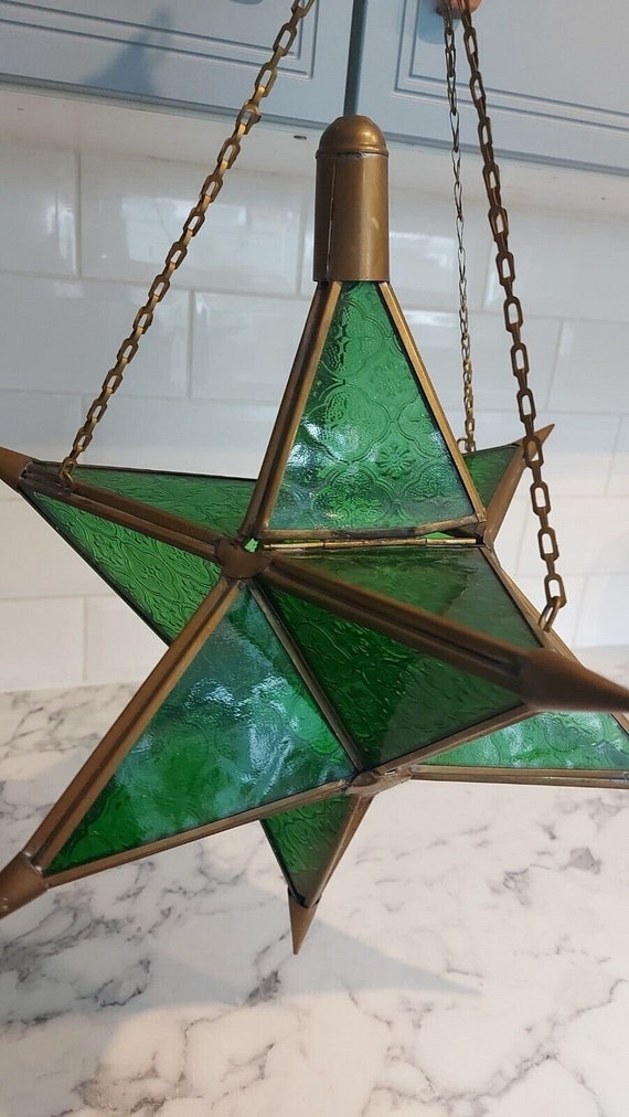 Moravian Star Light Vintage Moravian Star Hanging Tea Light Vtg Art