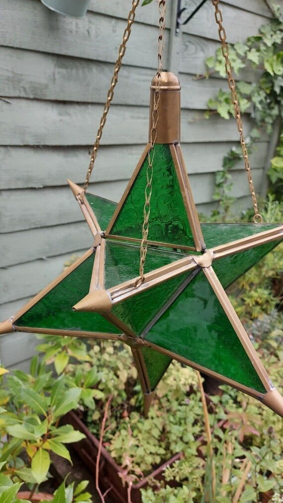 Moravian Star Light Vintage Moravian Star Hanging Tea Light Vtg Art