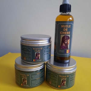 Chebe range for hair: Oil + powder + mask + Butter