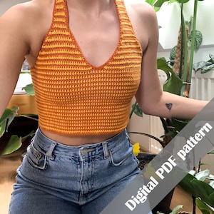 PDF Crochet pattern - Halterneck top