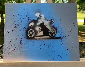 Motorcycle Paint Splatter