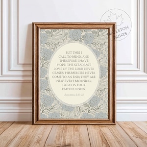 Lamentations 3:21 Wall Art, Printable Scripture Print, Bible Verse Poster, Digital Download