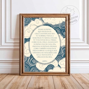 Padre Nuestro Catholic Print | Printable Spanish Christian Prayer | Digital Download