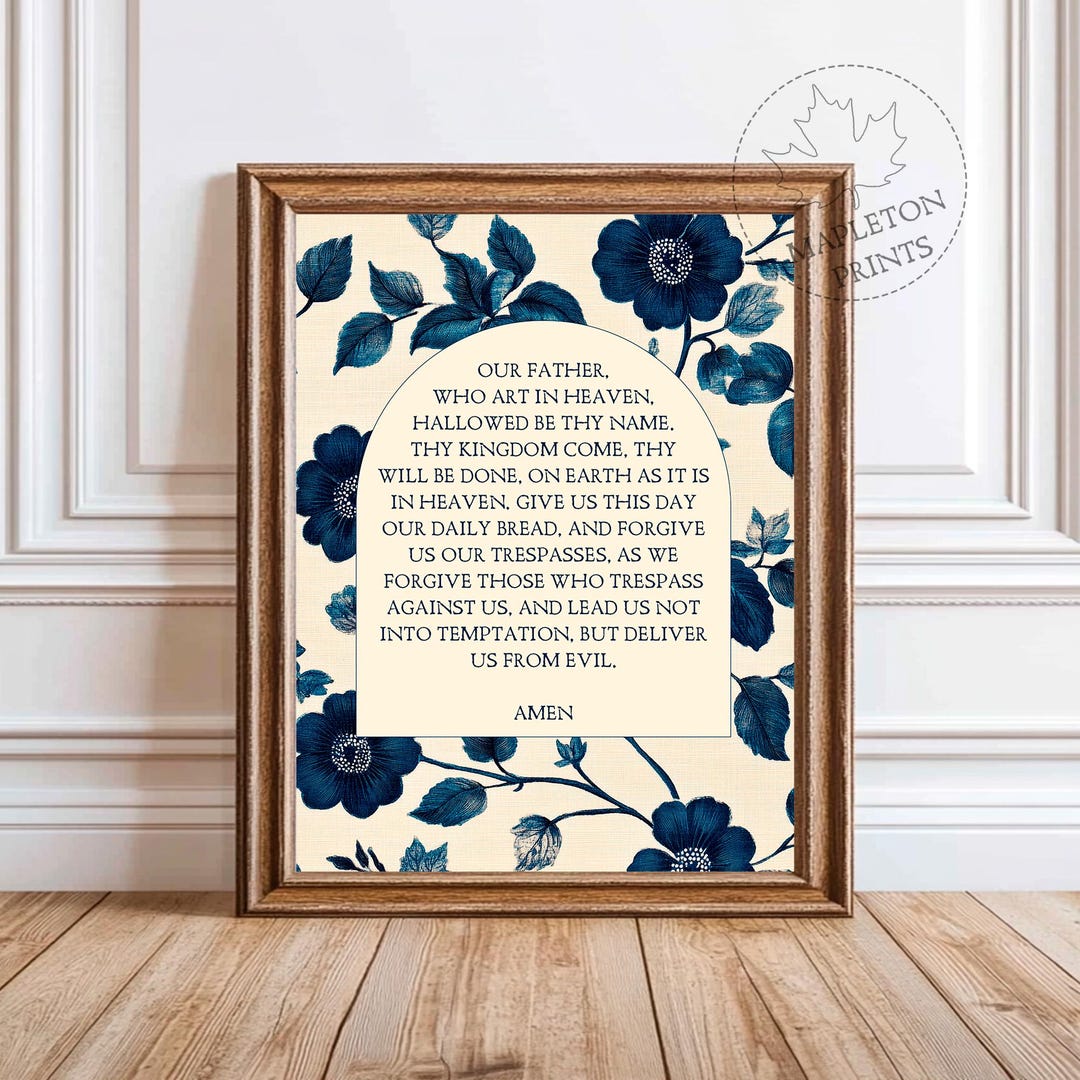 Lord’s Prayer Printable Wall Art | Digital Christian Decor | Religious ...