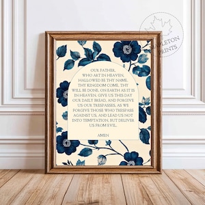 Lord’s Prayer Printable Wall Art | Digital Christian Decor | Religious Scripture Print