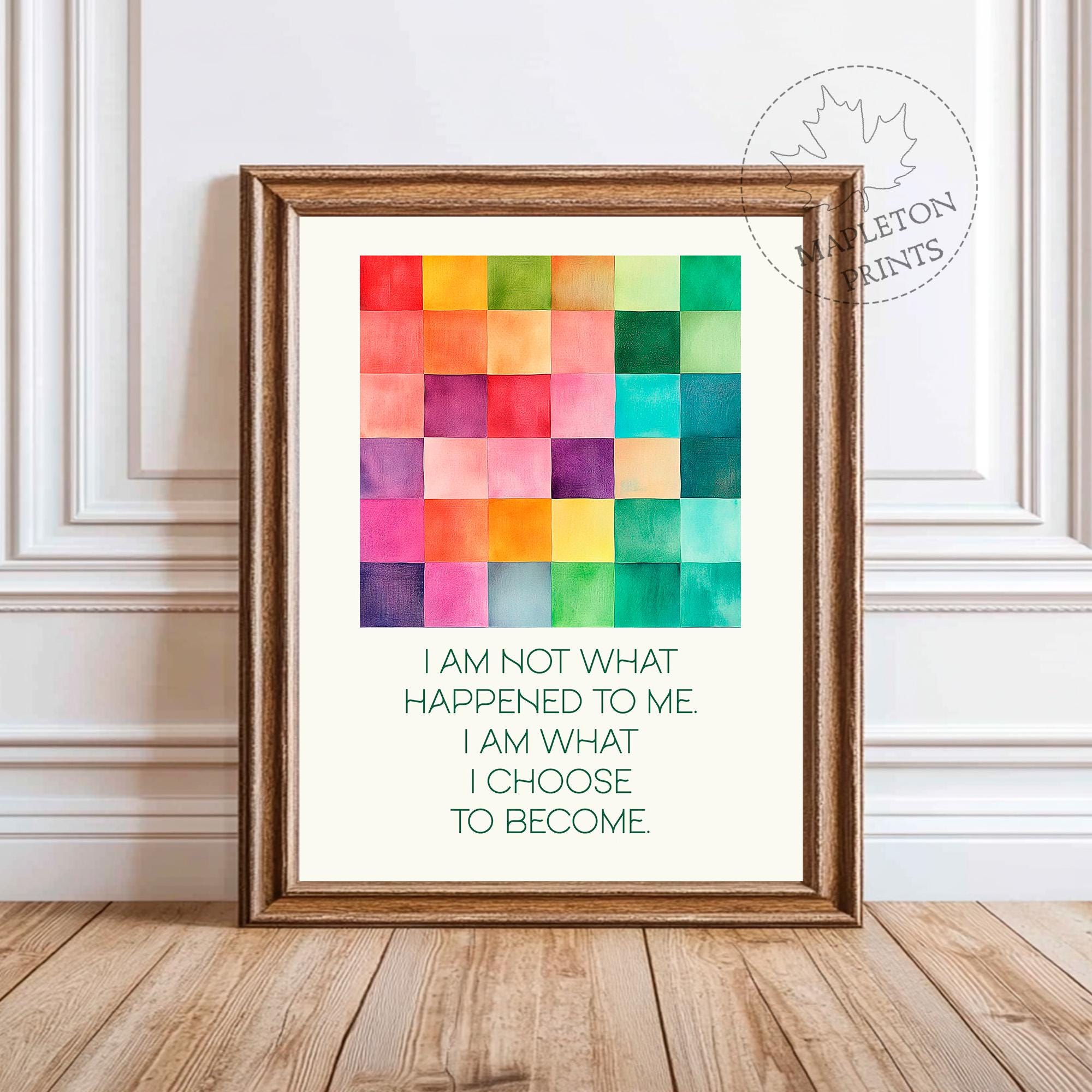 Inspirational Office Decor – Wood Box Sign “Everyone Grows Differently” | Therapy Room & Mental Health Wall Art - View #9