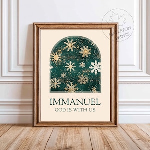 Matthew 1:23 | Immanuel | God With Us | Christmas Bible Verse Printable Wall Art | Christian Christmas Wall Art | Christmas Scripture Print