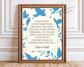 Viktor Frankl Quote Print: Inspirational Psychology Wall Art (Digital Download