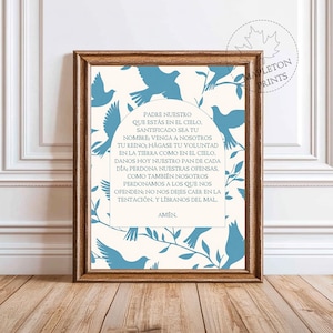 Padre Nuestro Catholic Print | Printable Spanish Christian Prayer | Digital Download