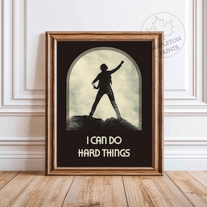 I Can Do Hard Things, Motivational Wall Art, Daily Affirmation Print, Printable Inspirational Poster for Therapy Office, Digital Download