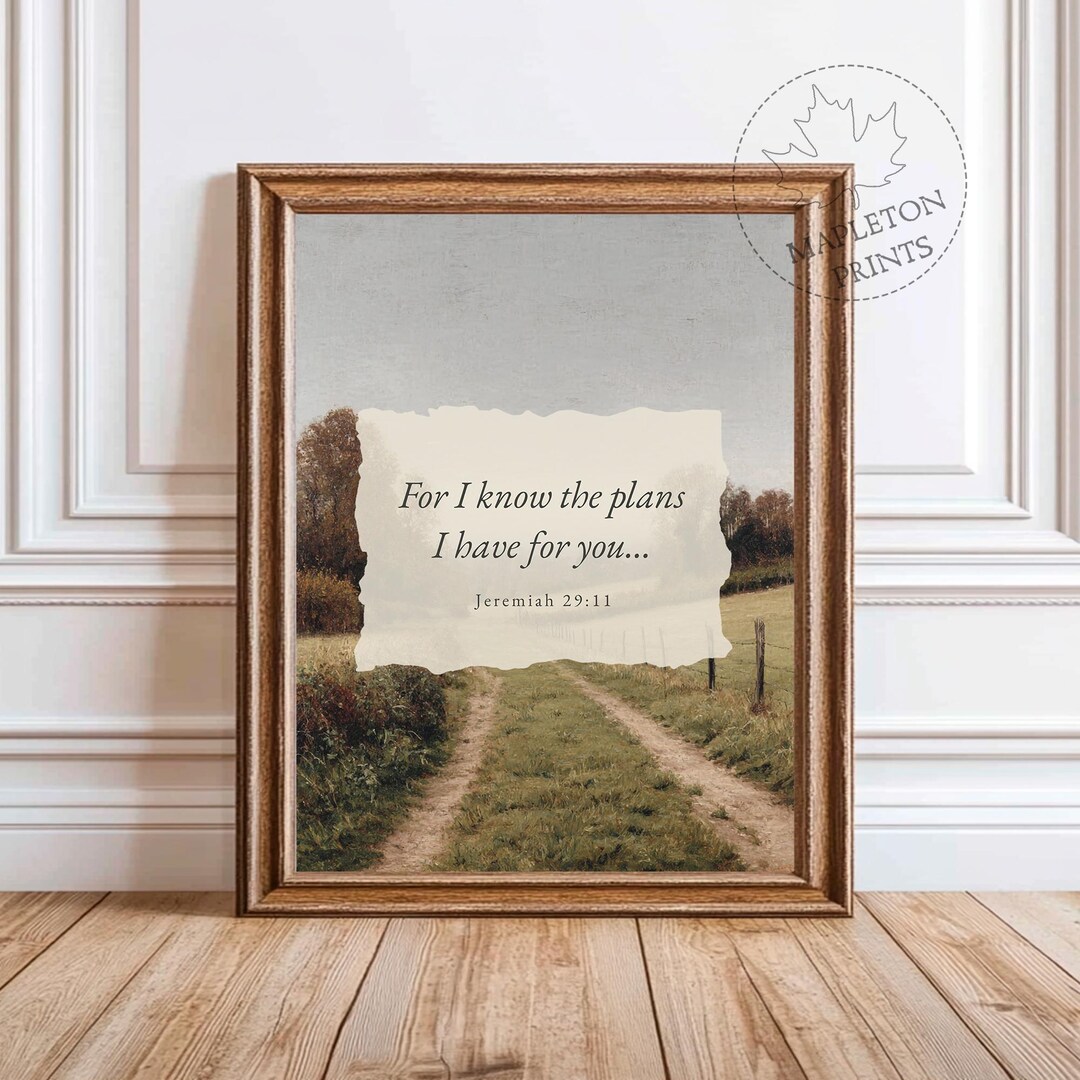 Jeremiah 29 11 Bible Verse Print, Printable Scripture Christian Wall ...