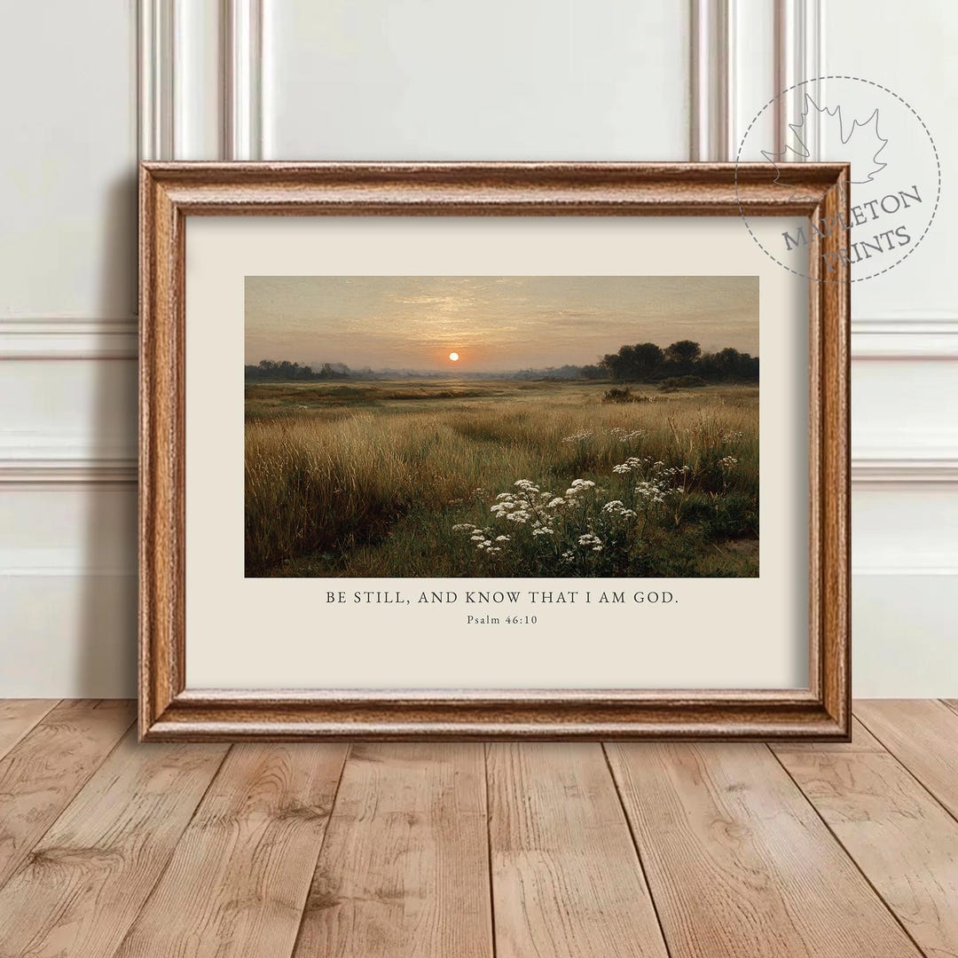 Psalm 46 10 Bible Verse Print, Printable Scripture Christian Wall Art ...